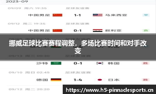 挪威足球比赛赛程调整，多场比赛时间和对手改变